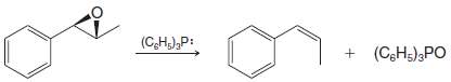 Triphenylphosphine can be used to convert epoxides to alkenes-for example,
Propose