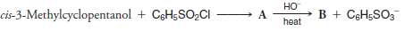 (a) Write stereochemical formulas for compounds A-F:
1.
2.
3.
4.
(b) Which of the