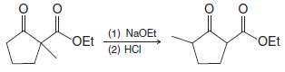 In the presence of sodium ethoxide the following transformation occurs.
