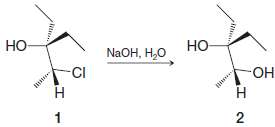 Base-catalyzed hydrolysis of the 1,2-chlorohydrin 1 is found to give