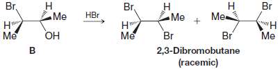 When the 3-bromo-2-butanol with the stereochemical structure A is treated