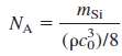 Avogadro's number can be computed from the following measured properties