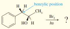 Free-radical bromination of the following compound introduces bromine primarily at