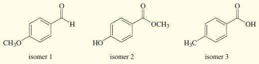 Show how you would distinguish among the following three isomers:
(a)