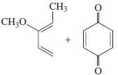 Predict the major product for each proposed Diels-Alder reaction. Include
