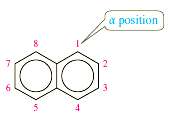 Electrophilic aromatic substitution usually occurs at the 1-position of naphthalene,