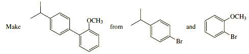 Show how you would use a Suzuki reaction to synthesize