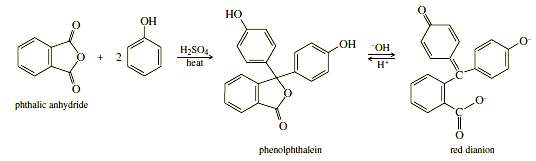 Phenolphthalein, a common nonprescription laxative, is also an acid-base indicator