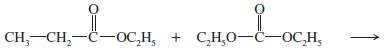 Predict the products from crossed Claisen condensation of the following