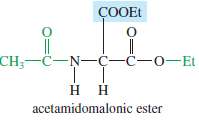 The Gabriel-malonic ester synthesis uses an aminomalonic ester with the