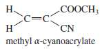 Methyl Î±-cyanoacrylate (Super Glue) is easily polymerized, even by weak