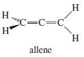 Allene, CH2=C=CH2, has the structure shown below. Explain how the