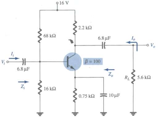 A. Determine the voltage gain AVL, for the network of