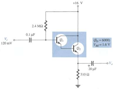 For the circuit of Fig. 5.178, calculate the amplifier voltage