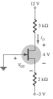 Given VDS = 4 V for the network of Fig.