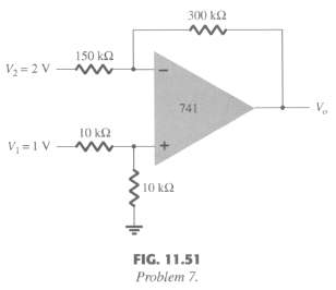 Determine the output voltage for the circuit of Fig. 11.51.