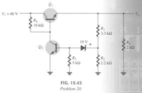 What regulated output voltage results in the circuit of Fig.