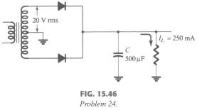 Calculate the minimum input voltage of the full-wave rectifier and