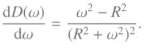 A dispersion Lorentzian line, centred at Î© = 0, is