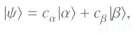 If the wavefunction for a single spin is given by
and