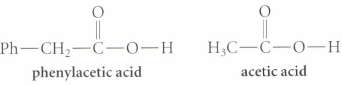 Phenylacetic acid has a pKa of 4.31; acetic acid has