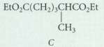 Give the structure of the only product formed when diethyl