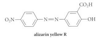 Alizarin yellow R is an azo dye that changes color