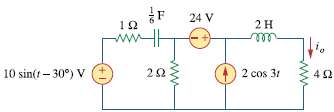 Determine io in the circuit of Fig. 10.92, using the