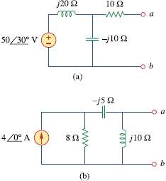 Find the Thevenin and Norton equivalent circuits at terminals a-b