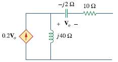 Calculate the output impedance of the circuit shown in Fig.