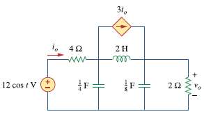 Using Thevenin's theorem, find o v in the circuit of