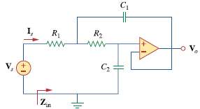 If the input impedance is defined as Zin =Vs /