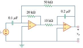 Obtain vo (t) for the op amp circuit in Fig.