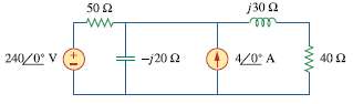 Calculate the reactive power in the inductor and capacitor in