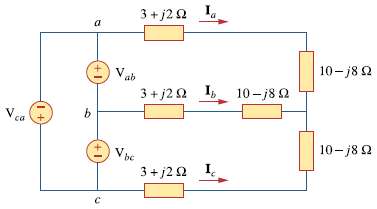 In the circuit of Fig. 12.54, if Vab = 440