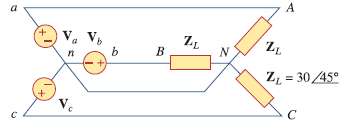 In Fig. 12.56, the rms value of the line voltage