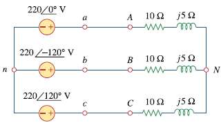 For the Y-Y circuit of Fig. 12.41, find the line
