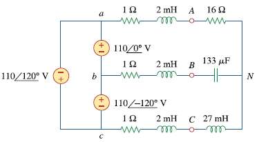The circuit in Fig. 12.68 operates at 60 Hz. Use