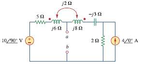 Obtain the Thevenin equivalent circuit for the circuit in Fig.