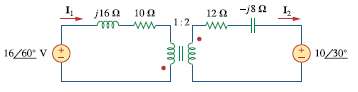 (a) Find I1 and I2 in the circuit of Fig.