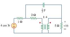Find v(t) for the circuit in Fig. 13.112.
