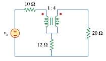 In the circuit of Fig. 13.124, let vs = 40