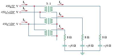 Figure 13.135 on the following page shows a three-phase transformer