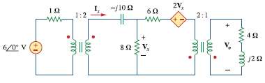 Find Ix and Vx in the circuit of Fig. 13.144