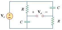 For the phase shifter circuit shown in Fig. 14.107, find