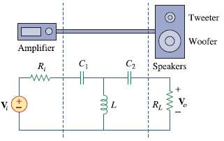 The crossover circuit in Fig. 14.109 is a highpass filter