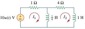 Solve for the mesh currents in the circuit of Fig.