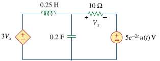 Find Vx (s) in the circuit shown in Fig. 16.49.