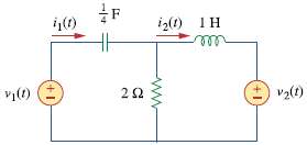 Develop the state equations for the circuit shown in Fig.
