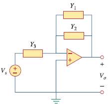 Realize the transfer function
V0(s)/Vs(s) = s/s + 10
using the circuit